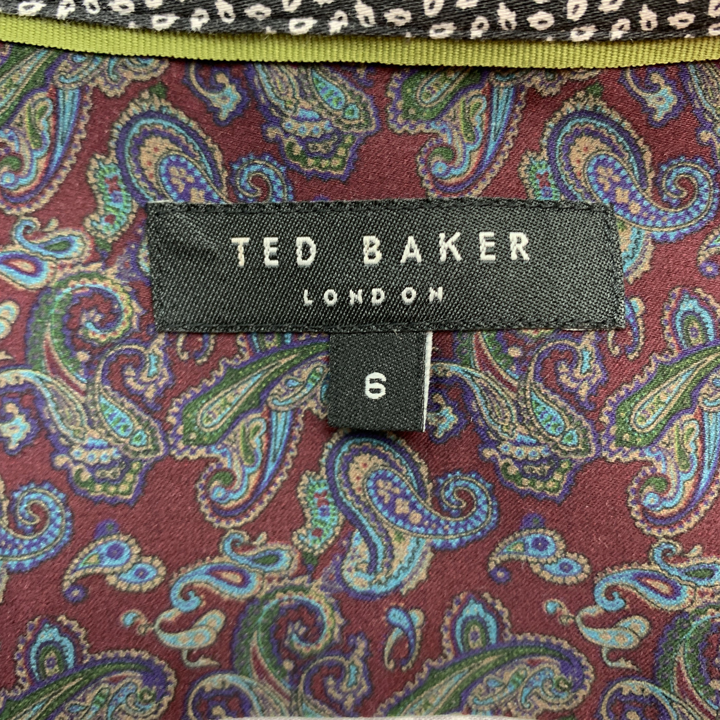 TED BAKER Size XL Purple Print Cotton Button Up Long Sleeve Shirt