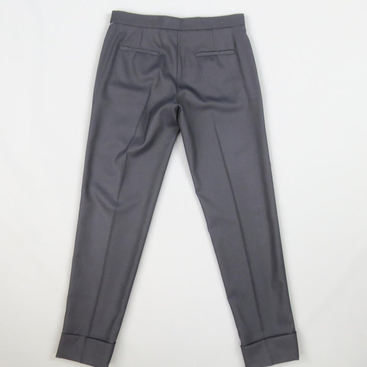 THE ROW Size 0 Navy Virgin Wool Slim Leg Cuffed Dress Pants – Sui Generis  Designer Consignment