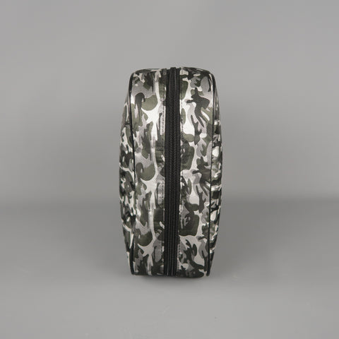 THE SUIT COMPANY Grey & Olive Nylon Toiletry Bag