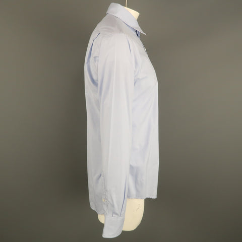 THOM BROWNE Size XXL Blue Glenplaid Cotton Button Up Long Sleeve Shirt