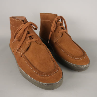 TOD'S Size 7 Brown Suede Vivram Sole Chukka Boots