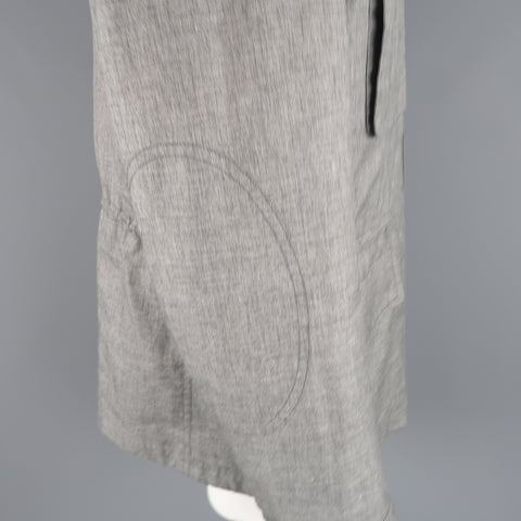 TOM FORD 46 Heather Gray Linen / Wool / Silk Parka Jacket