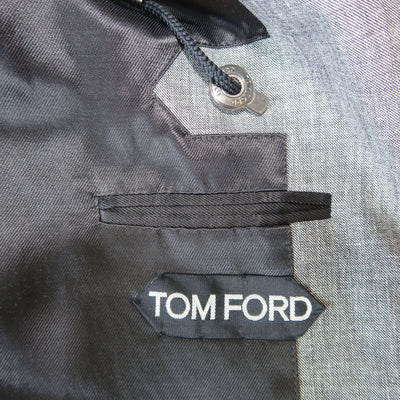 TOM FORD 46 Heather Gray Linen / Wool / Silk Parka Jacket