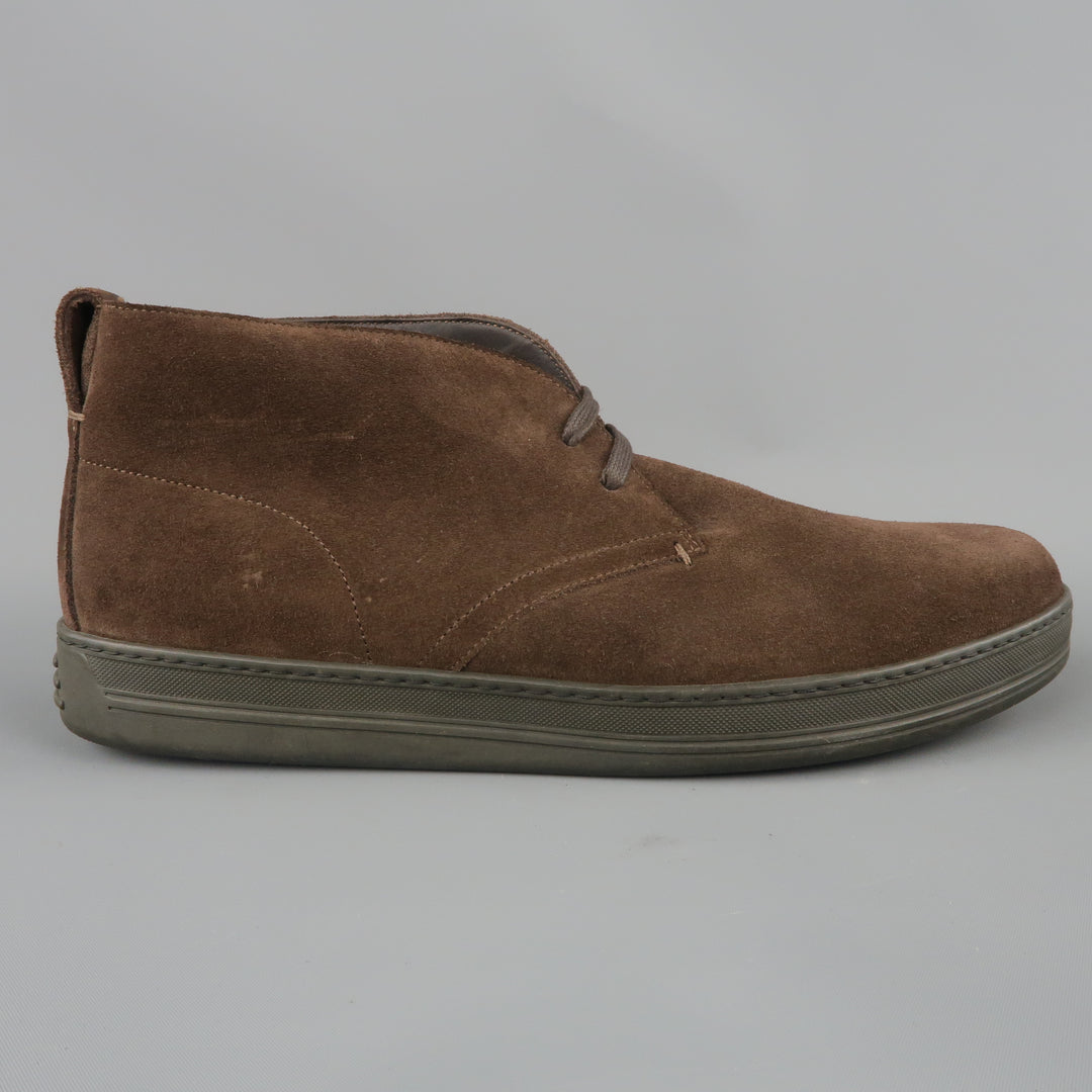 TOM FORD Size 11 Brown Suede Rubber Sole Chukka Boots