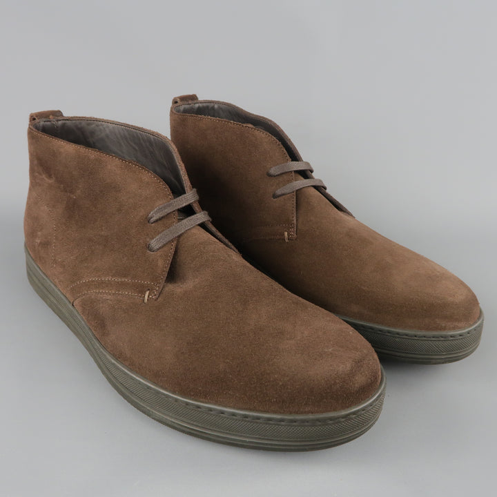 TOM FORD Size 11 Brown Suede Rubber Sole Chukka Boots