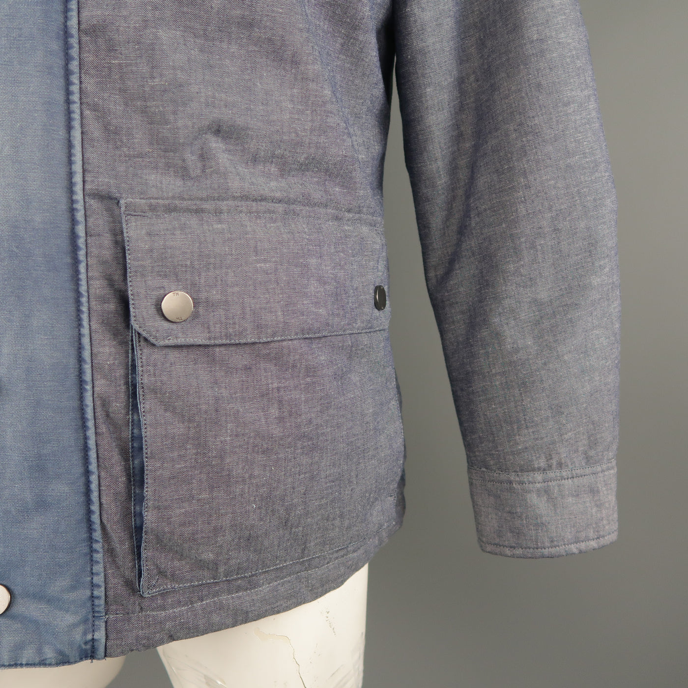 TOMMY HILFIGER M Blue Cotton / Linen Jacket