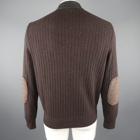 TORRAS Chest Size 42 Brown Mixed Materials Wool Zip Up Jacket