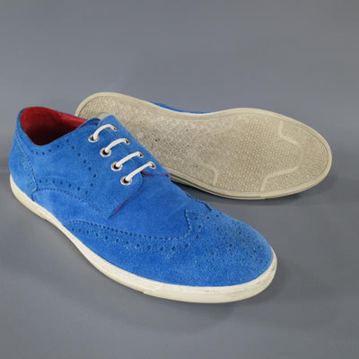 TRICKER'S X JUNYA WATANABE 11 Blue Suede Wingtip Brogue Sneakers