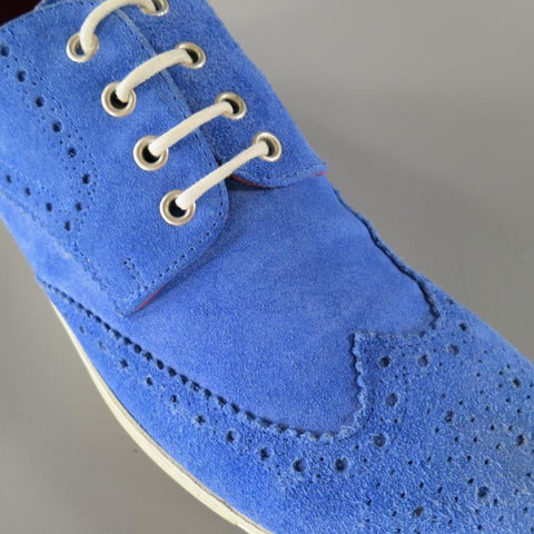 TRICKER'S X JUNYA WATANABE 11 Baskets richelieu en daim bleu à bout ailé