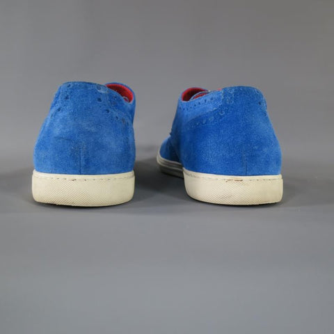 TRICKER'S X JUNYA WATANABE 11 Baskets richelieu en daim bleu à bout ailé