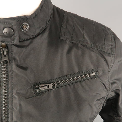 TRIUMPH L Black Nylon Motorcycle Jacket