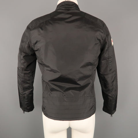 TRIUMPH L Black Nylon Motorcycle Jacket