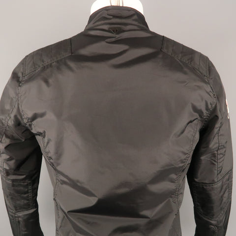 TRIUMPH L Black Nylon Motorcycle Jacket