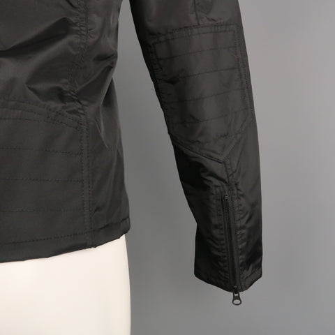 TRIUMPH L Black Nylon Motorcycle Jacket