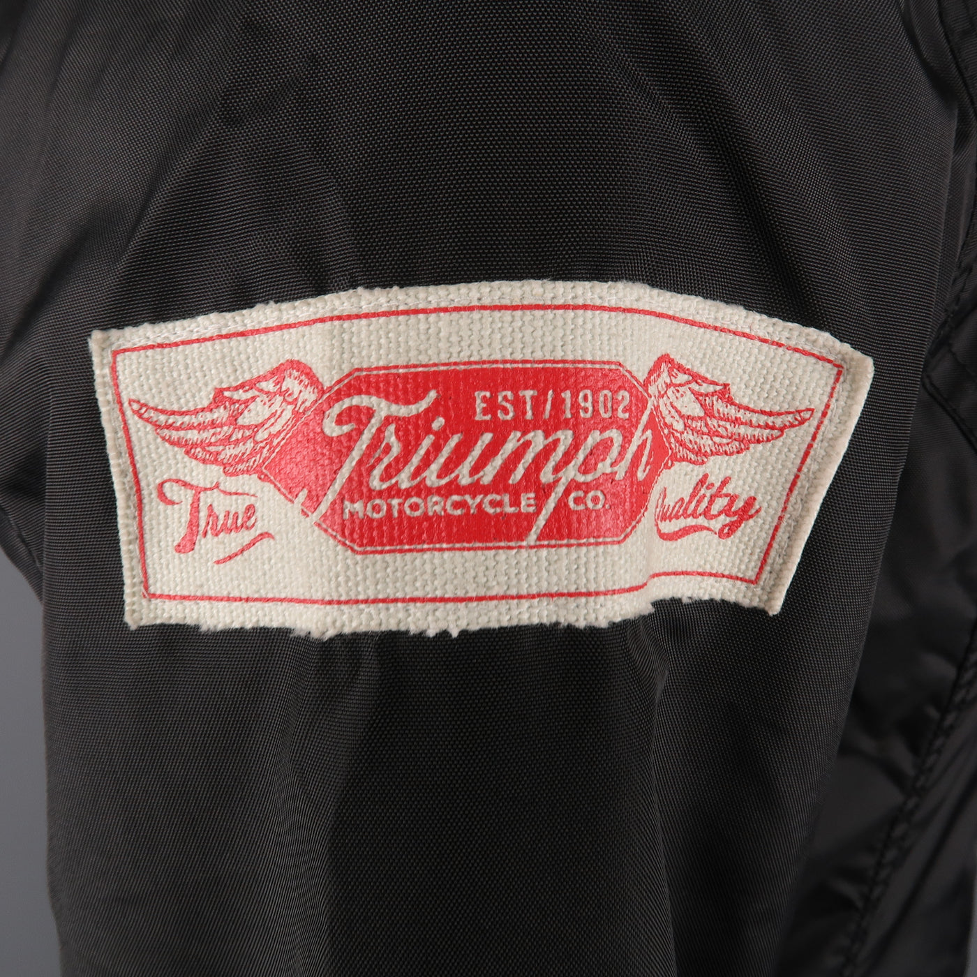 TRIUMPH L Black Nylon Motorcycle Jacket