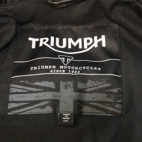 TRIUMPH L Black Nylon Motorcycle Jacket