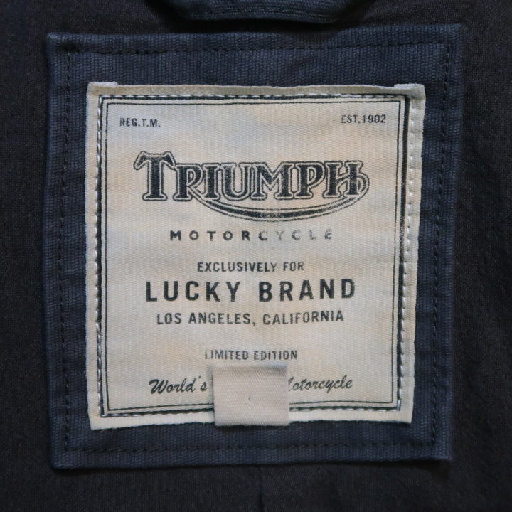 TRIUMPH for LUCKY BRAND S Gray Motorcycle Jacket