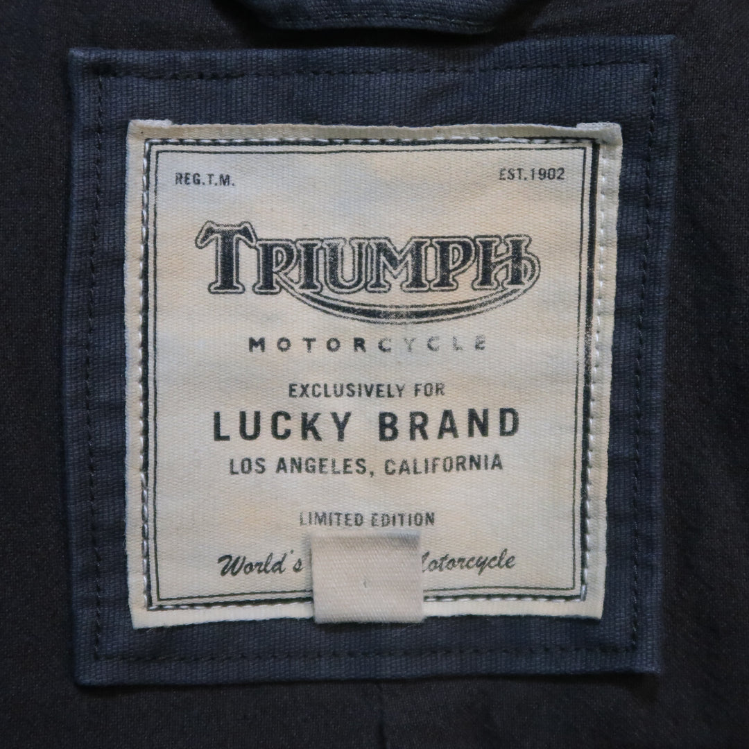  Lucky Brand Mens Men's Triumph Badge Graphic Tee, Coal