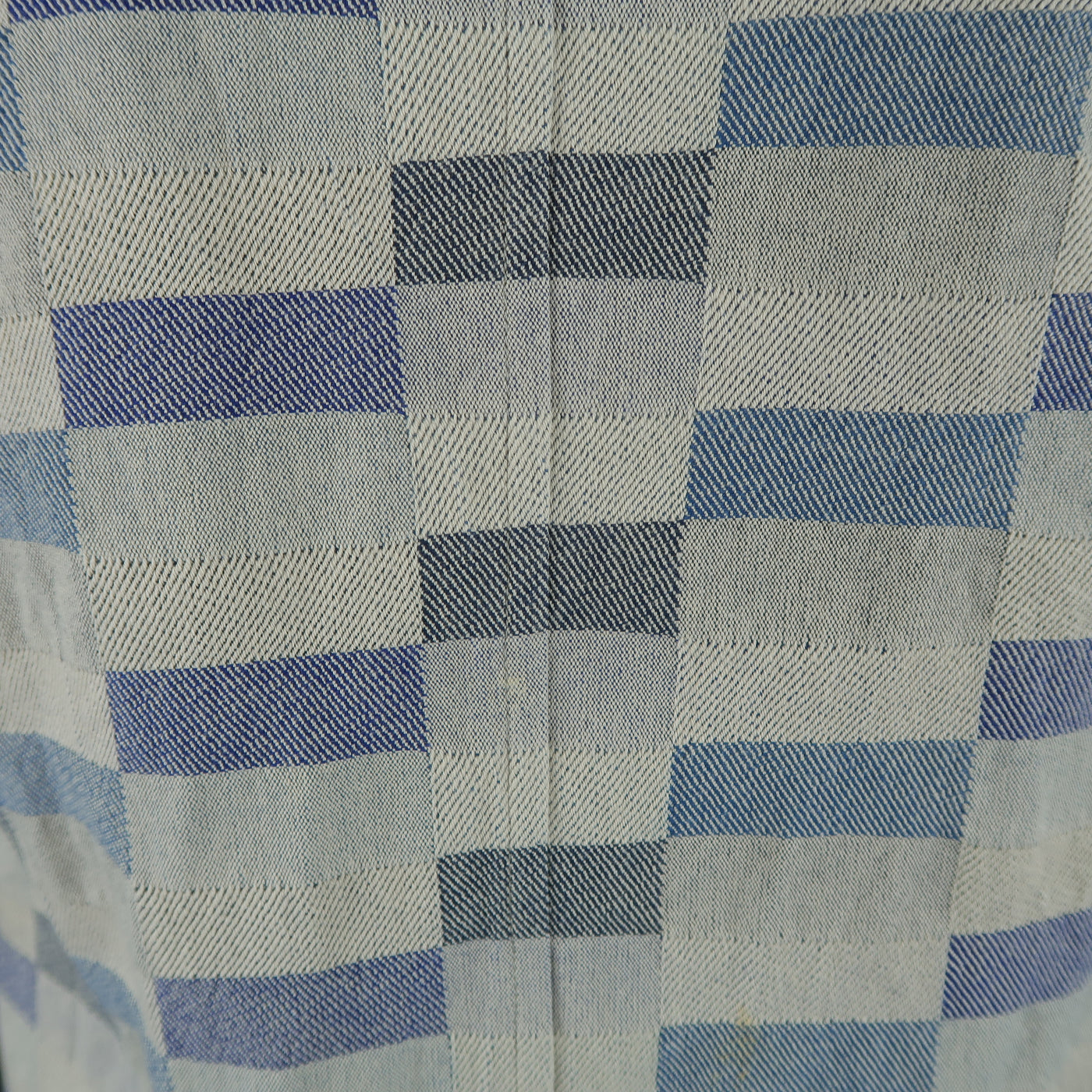 TS (S) L Grey & Navy Checkered Print Cotton Sport Coat Jacket