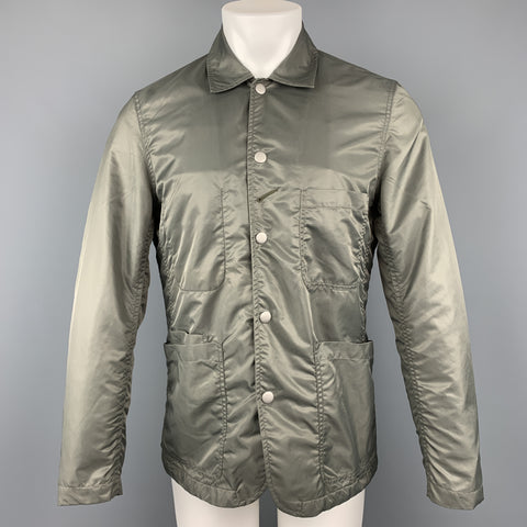 UNIVERSAL WORKS M Gray Solid Polyamide Snaps Jacket