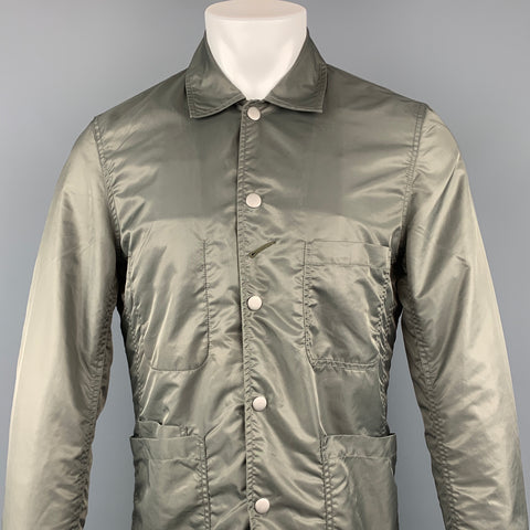 UNIVERSAL WORKS M Gray Solid Polyamide Snaps Jacket