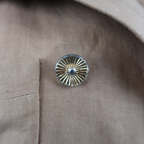 Vintage 1990 CHANEL Size 4 Tan Linen Double Breasted Skirt Suit