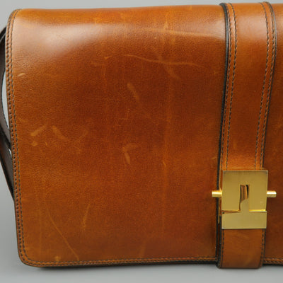Vintage A.TESTONI Tan Leather Wristlet Clutch