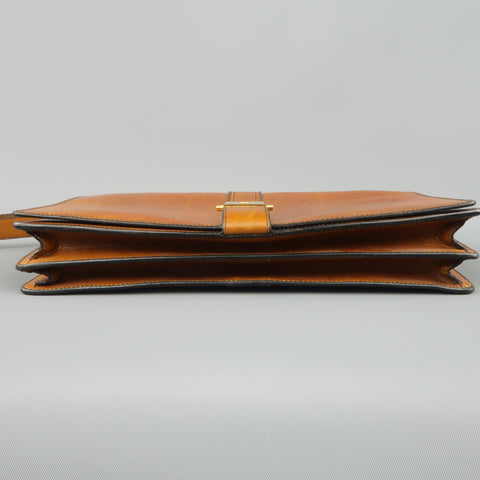Vintage A.TESTONI Tan Leather Wristlet Clutch