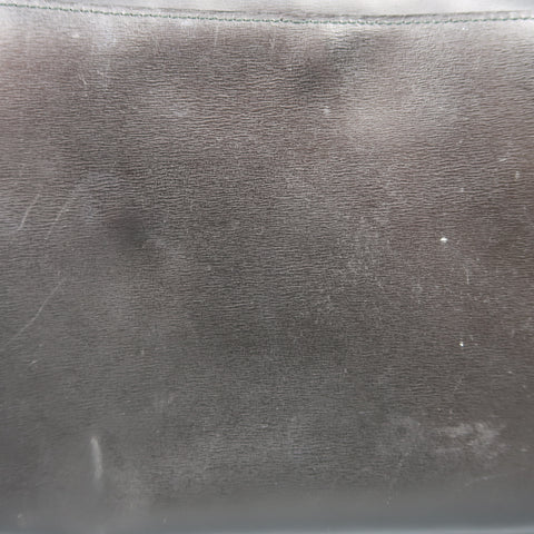 Vintage CARTIER Black Leather Wristlet Travel Toiletry Clutch Bag