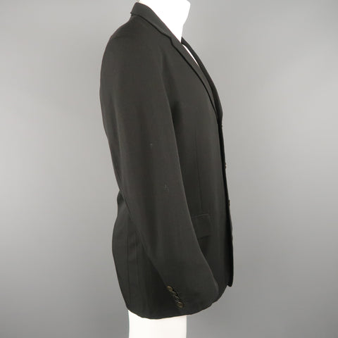Vintage JEAN PAUL GAULTIER 38 Black Wool Twill Notch Lapel Sport Coat