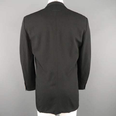 Vintage JEAN PAUL GAULTIER 38 Black Wool Twill Notch Lapel Sport Coat