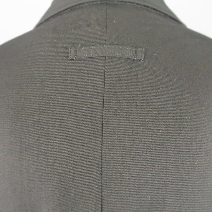 Vintage JEAN PAUL GAULTIER 38 Black Wool Twill Notch Lapel Sport Coat