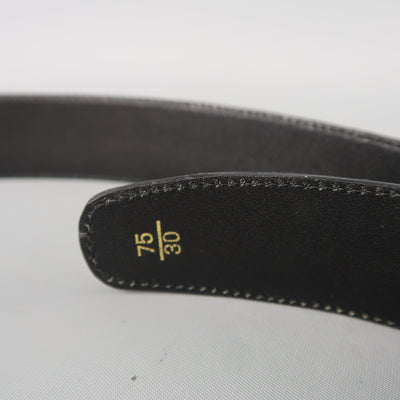Vintage P&B Size 30 Black Patent Alligator Textured Leather Belt