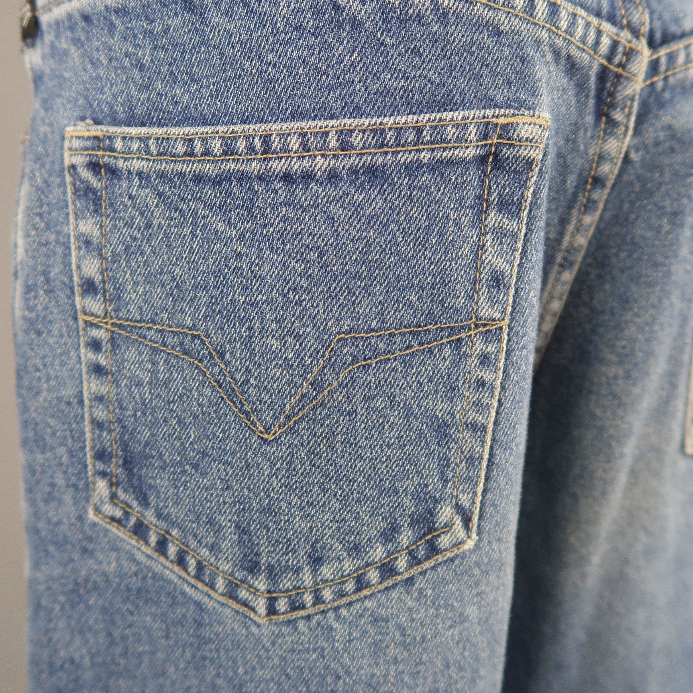 Vintage VERSACE JEANS COUTURE Size 32 Medium Stone Wash