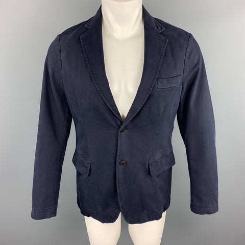 W JACKET 38 Regular Navy Cotton Blend Sport Coat Blazer Jacket