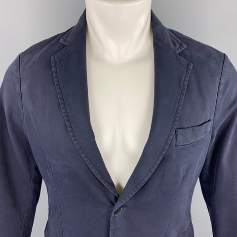 W JACKET 38 Regular Navy Cotton Blend Sport Coat Blazer Jacket