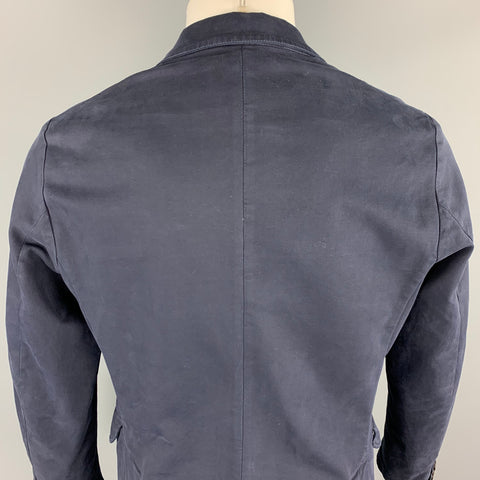 W JACKET 38 Regular Navy Cotton Blend Sport Coat Blazer Jacket
