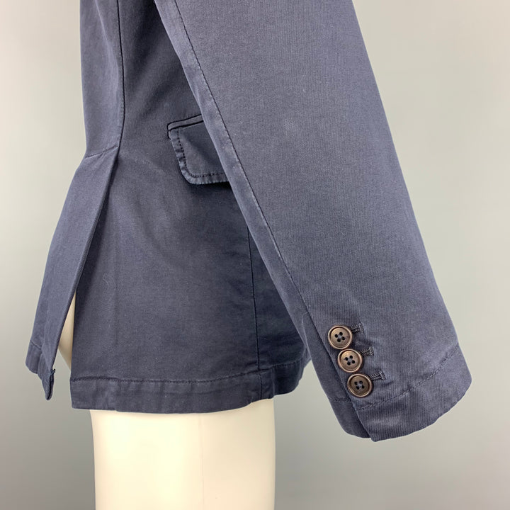 W JACKET 38 Regular Navy Cotton Blend Sport Coat Blazer Jacket