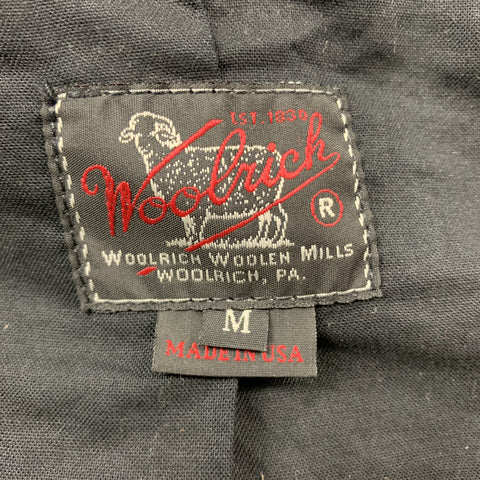 WOOLRICH Chest Size M Burgundy Tweed Wool Blend Notch Lapel Black Jacket