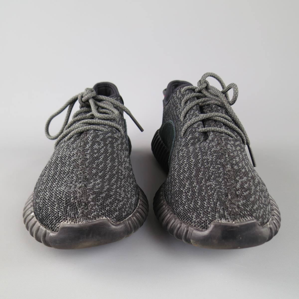 YEEZY X ADIDAS BOOST 350 Size 12 Pirate Black Lace Up Sneakers