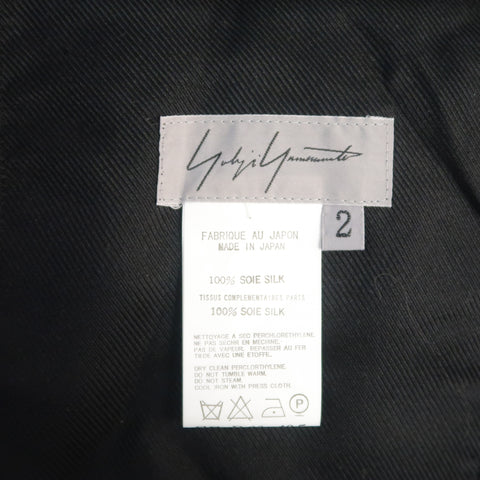 YOHJI YAMAMOTO Size M Black Silk Dress Pants