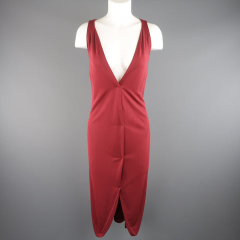 red shift dress v neck Red Embroidered V-Neck Sleeveless Shift Dress
