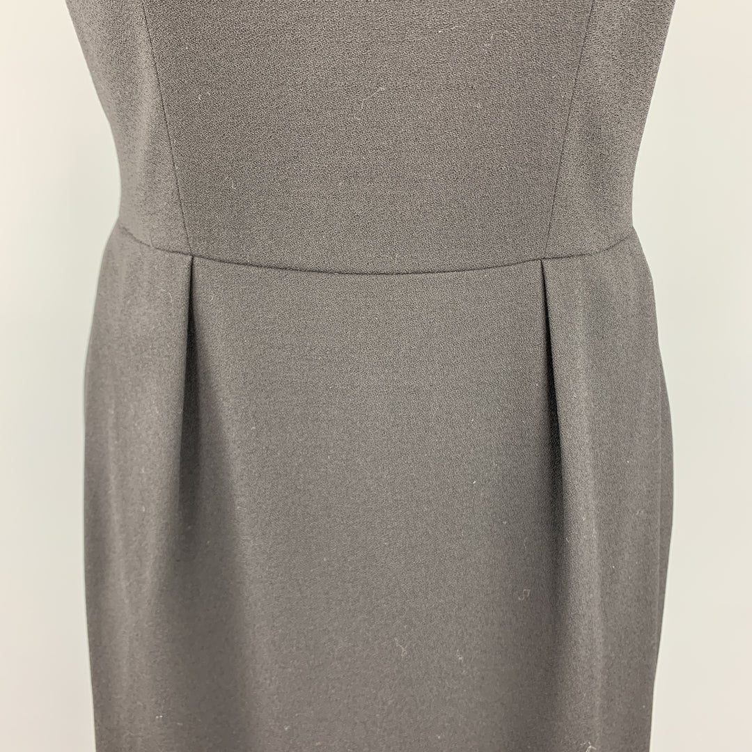 YVES SAINT LAURENT Size 6 Black Wool / Elastane Shift Dress