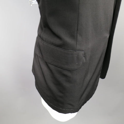Y's by YOHJI YAMAMOTO 42 Black Wool Peek Lapel Sport Coat
