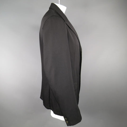 Y's by YOHJI YAMAMOTO 42 Black Wool Peek Lapel Sport Coat