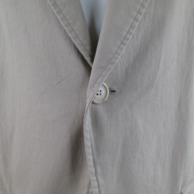 Y's by YOHJI YAMAMOTO Large / JP 3  Long Khaki Cotton Sport Coat
