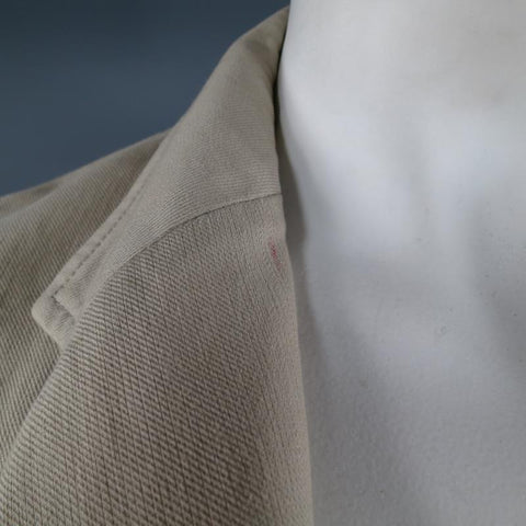 Y's by YOHJI YAMAMOTO Large / JP 3  Long Khaki Cotton Sport Coat