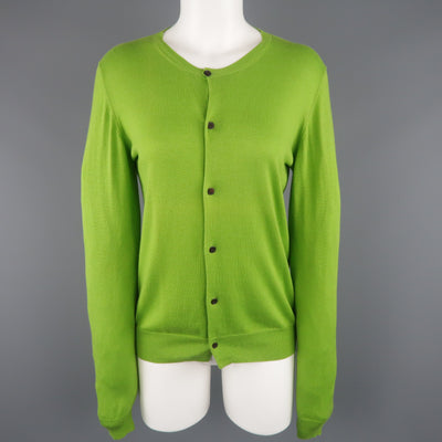 Y's by YOHJI YAMAMOTO Size M Green Cotton Blend Back Panel Cardigan