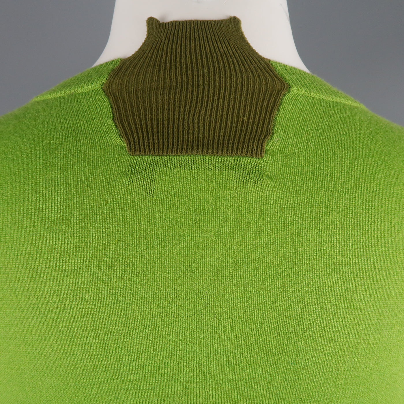 Y's by YOHJI YAMAMOTO Size M Green Cotton Blend Back Panel Cardigan