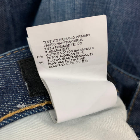 DSQUARED2 Talla 32 Vaqueros de algodón desgastados azules